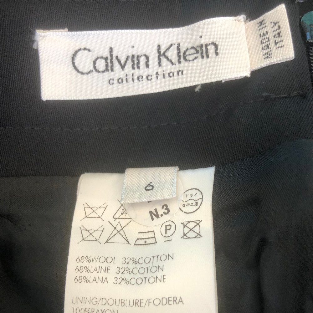 Vintage Calvin Klein Collection A-Line skirt Size 6 Jet Black